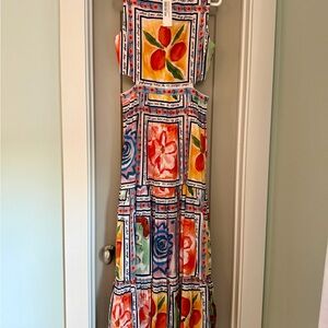 Vibrant Floral Patchwork Maxi Dress